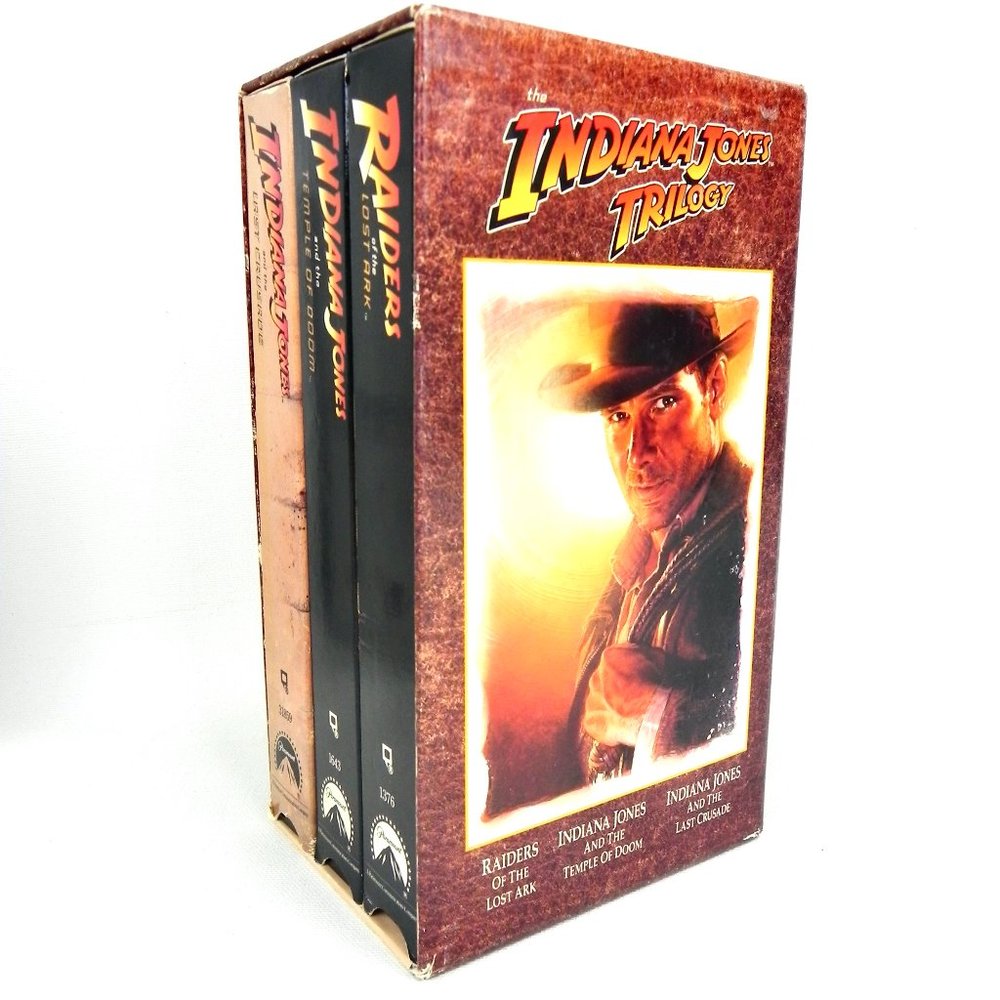 Indiana Jones Raiders of the Lost Ark Trilogy VHS Collection |1989 Box Set